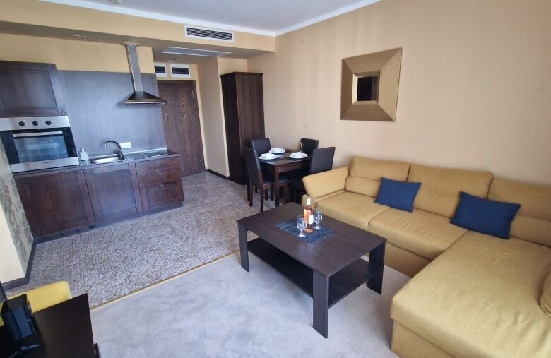 Bright living room with city views in Barcelo Royal Beach, Sunny Beach, Bulgaria.
