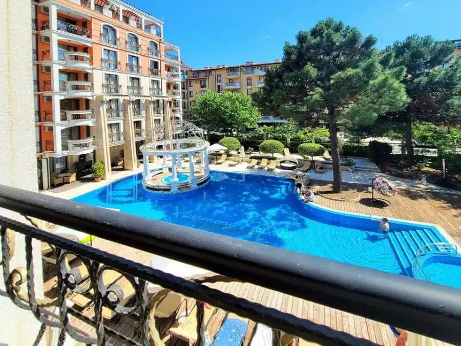 Apartment with pool in Harmony Palace, Sunny Beach, Bulgaria.