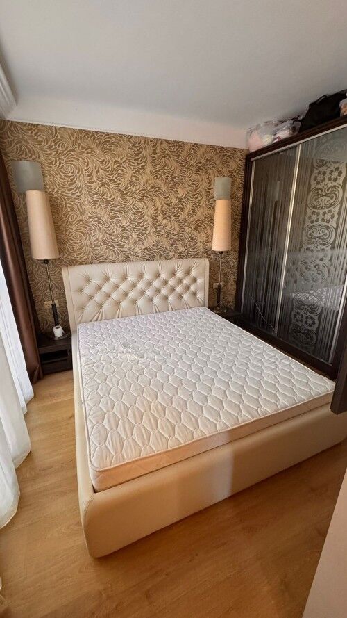 Interior view of a ground floor apartment bedroom in Harmony Palace, Sunny Beach.