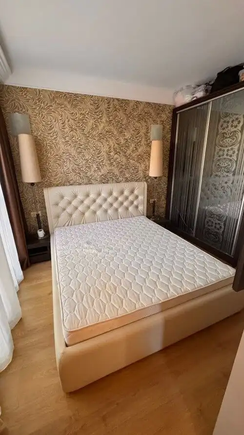 Interior view of a ground floor apartment bedroom in Harmony Palace, Sunny Beach.