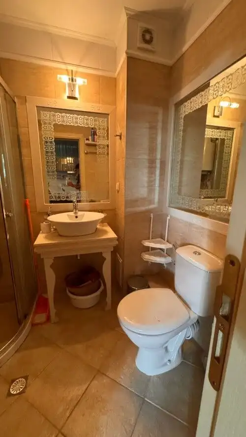 Bright bathroom in ground floor apartment at Harmony Palace, Sunny Beach.