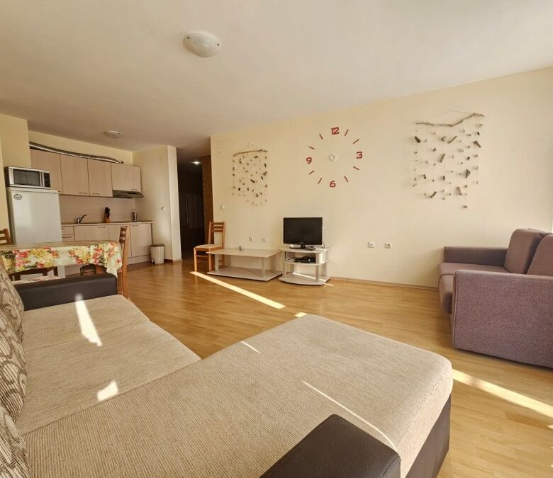 Bright interior of a 75 sq.m. sea view apartment in Privilege Fort, Elenite Resort. Perfect for seas.