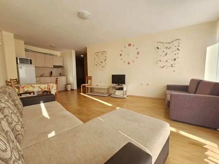 Bright interior of a 75 sq.m. sea view apartment in Privilege Fort, Elenite Resort. Perfect for seas.