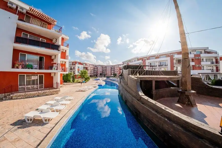 Sea view apartment with pool at Elenite Resort, Bulgaria.