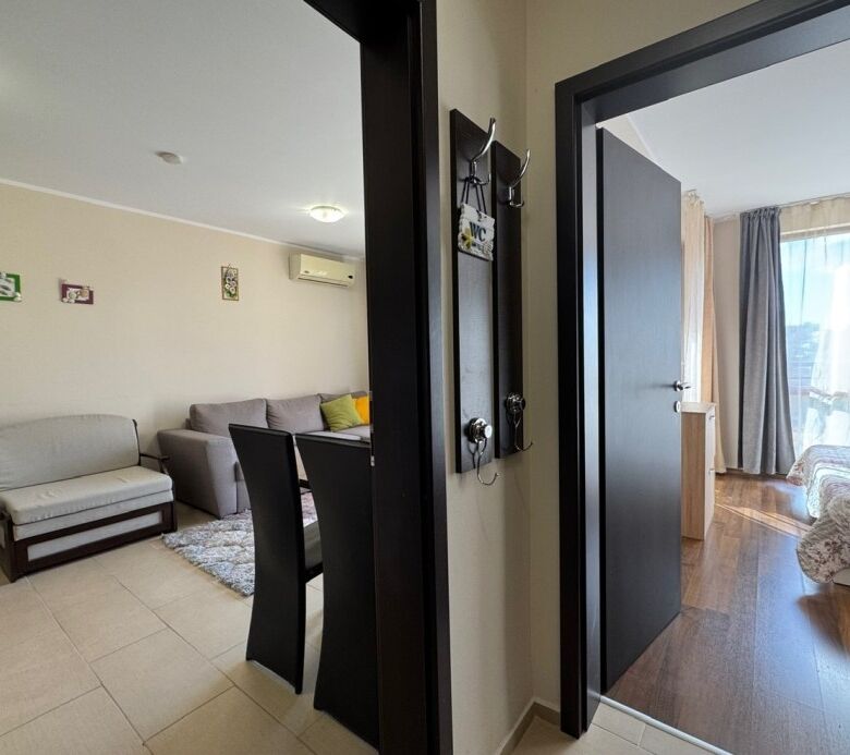 Interior view of a 1-bedroom apartment at Harmony Suites, Sunny Beach resort.