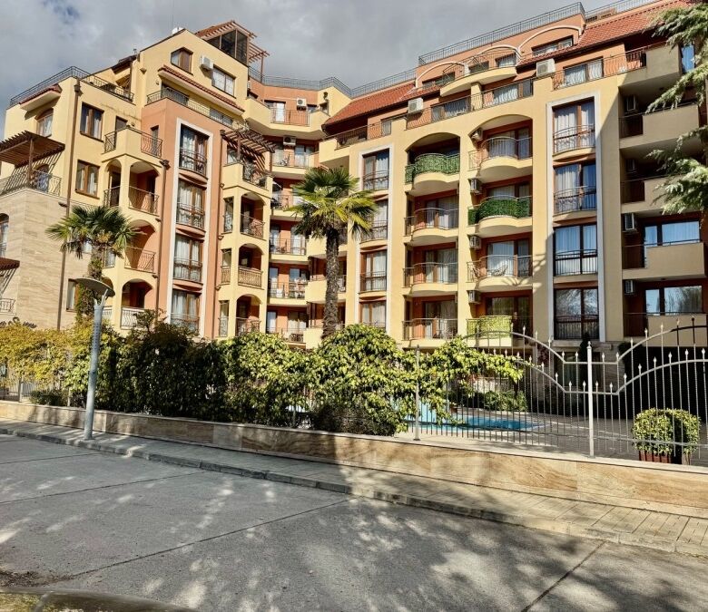 Modern 1-bedroom apartment in Harmony Suites, Sunny Beach resort, Bulgaria.
