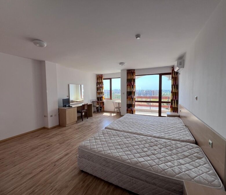 Spacious studio with 60 sq.m. in Gardenia Hills, outskirts of Sunny Beach, offering comfort and scen.