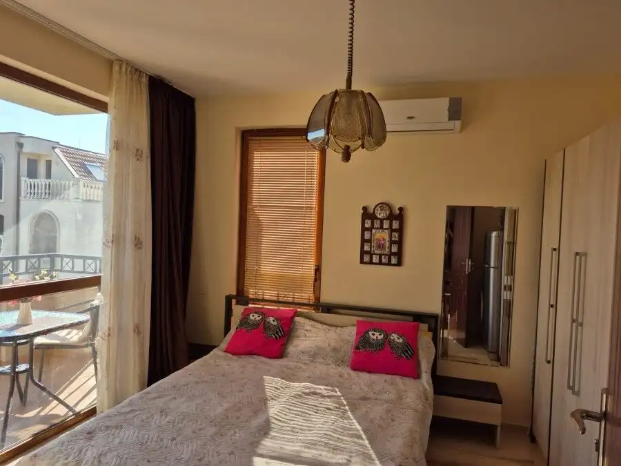 Apartment with pool view, 55 sq.m., in Cascadas Family Resort, Sunny Beach.