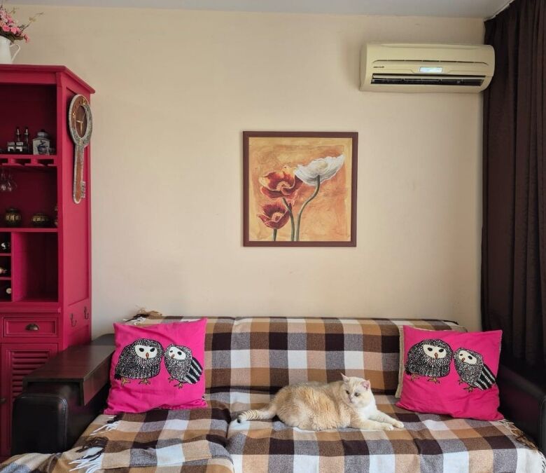 Bright 1-bedroom apartment overlooking the pool at Cascadas Family Resort, Sunny Beach.