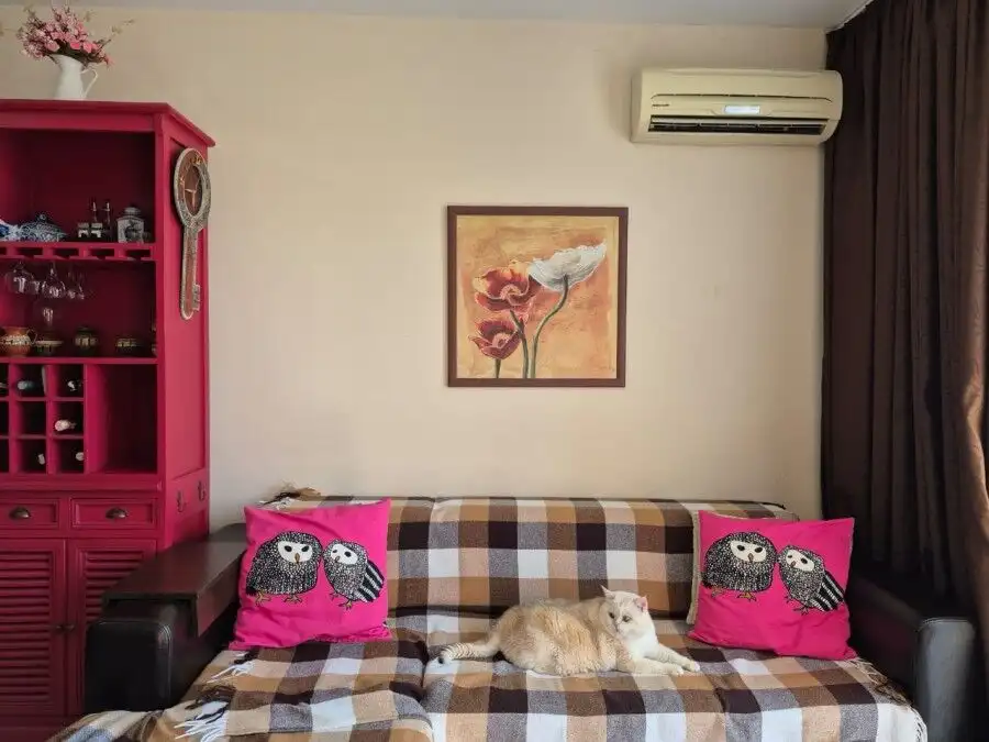 Bright 1-bedroom apartment overlooking the pool at Cascadas Family Resort, Sunny Beach.