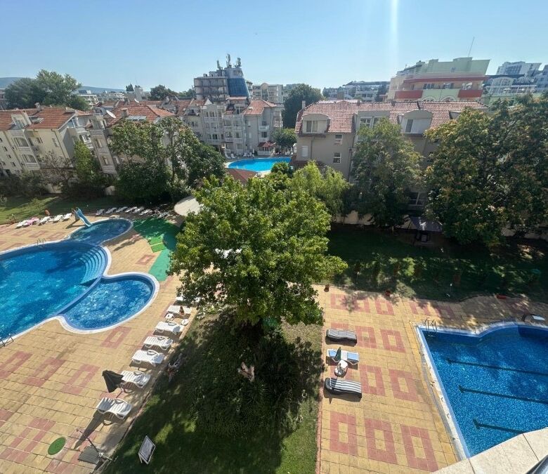 Pool view studio in Semiramida Gardens, Sunny Beach, 56 sq.m.