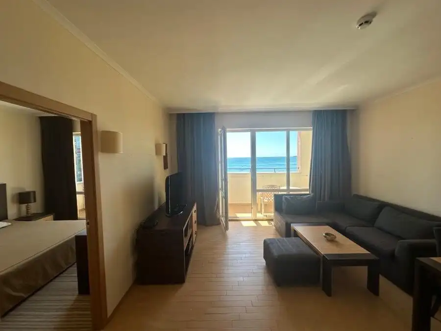 Sea view apartment in Majestic Sunny Beach with spacious living area and balcony overlooking the oce.