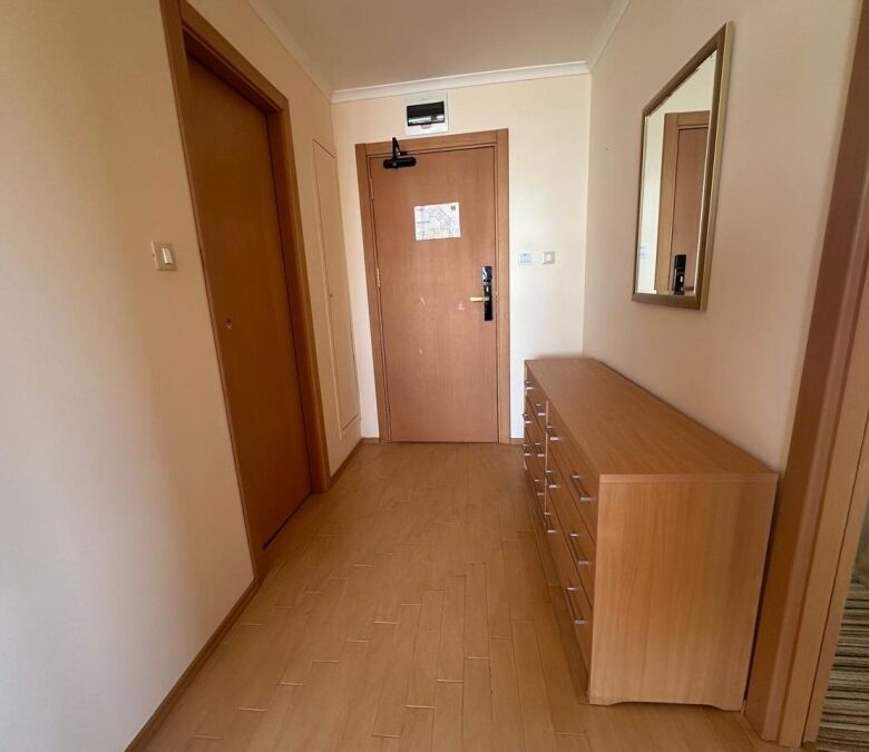 Beachfront apartment with stunning sea views in Majestic Sunny Beach. Modern interior, perfect for r.