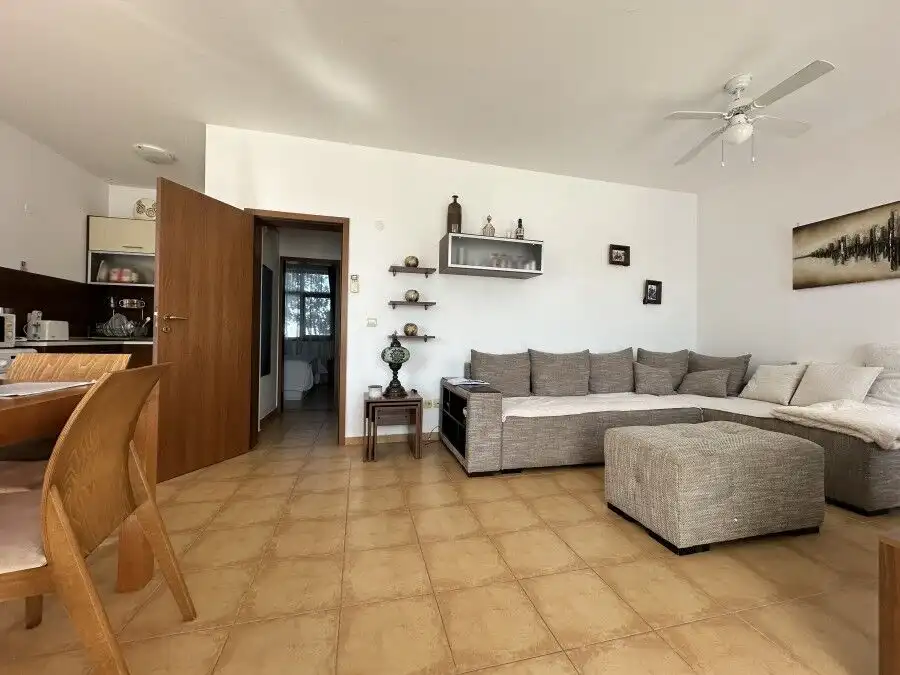 Modern 2-bedroom furnished apartment with spacious living area in Nessebar View, near Sunny Beach.