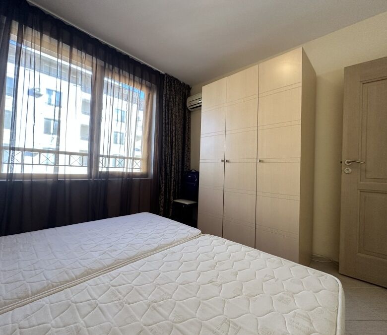 Spacious 1-bedroom apartment interior near the sea in Sunny Beach, Bulgaria.
