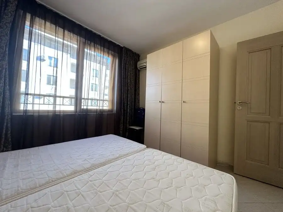 Spacious 1-bedroom apartment interior near the sea in Sunny Beach, Bulgaria.