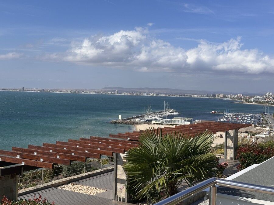 Sea view from a luxury apartment in Sveti Vlas, Bulgaria.