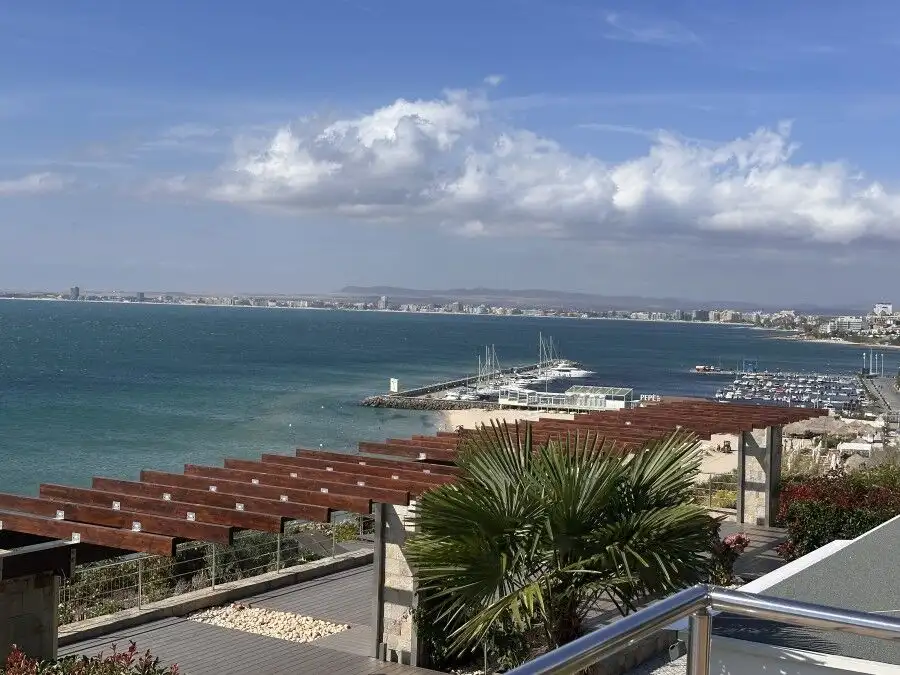 Sea view from a luxury apartment in Sveti Vlas, Bulgaria.