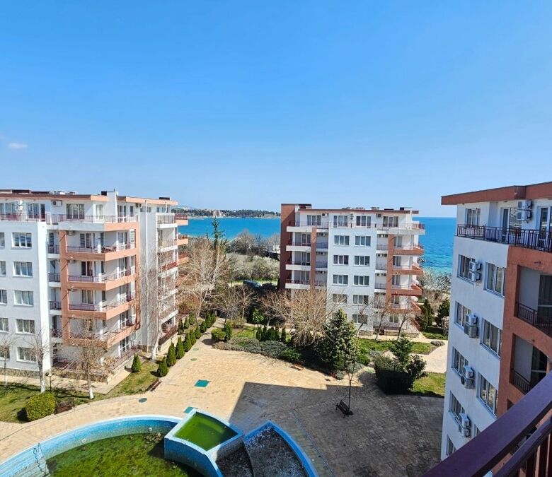 Sea view 2-bedroom top floor apartment with large terrace in Riviera Fort, Ravda, offering stunning.