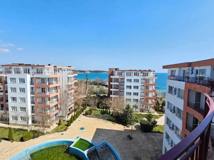 Sea view 2-bedroom top floor apartment with large terrace in Riviera Fort, Ravda, offering stunning.