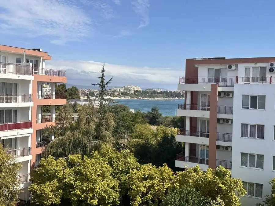 Sea view 1-bedroom apartment in Riviera Fort Ravda, first line, 78 sq.m., with balcony overlooking t.