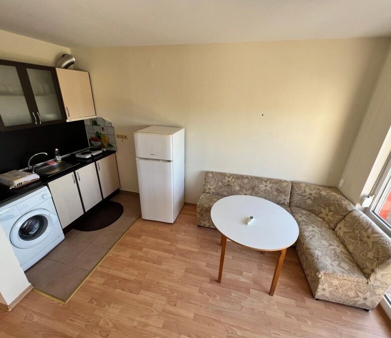 Furnished studio apartment with 54 sq.m., two balconies, in Nessebar Fort Club. Perfect for comforta.