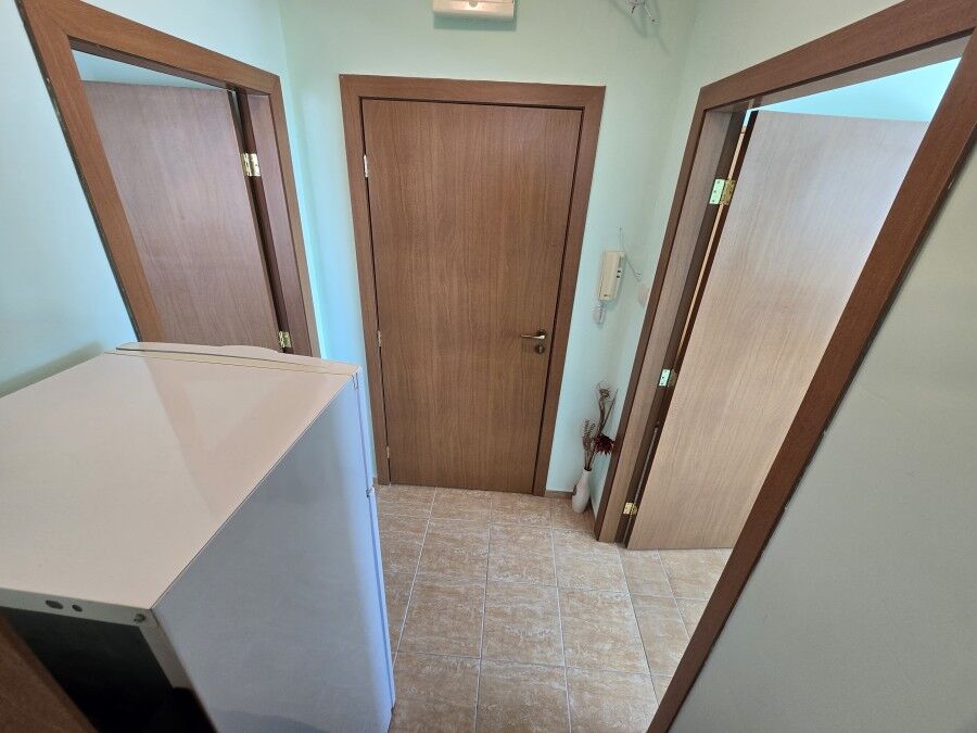 Bright interior of a 1-bedroom top floor apartment with large terrace and sea views in Amoto, Nesseb.