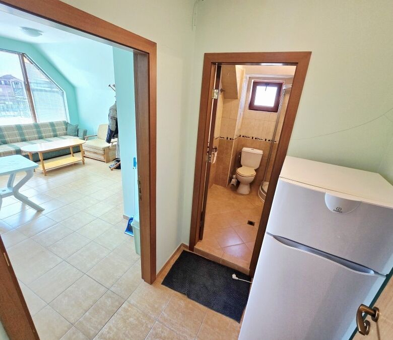 Bright 1-bedroom apartment with large terrace and sea views in Amoto, Nessebar. Perfect for relaxing.