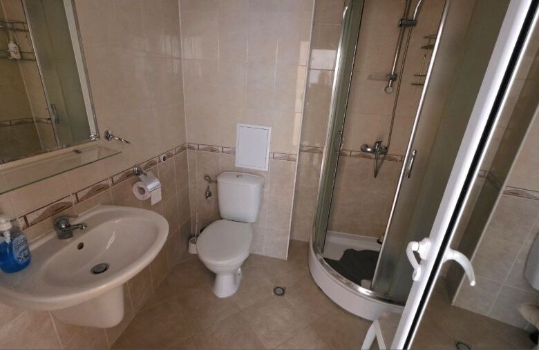 Modern bathroom in a sea view top floor apartment in Panorama Dreams, Sveti Vlas.