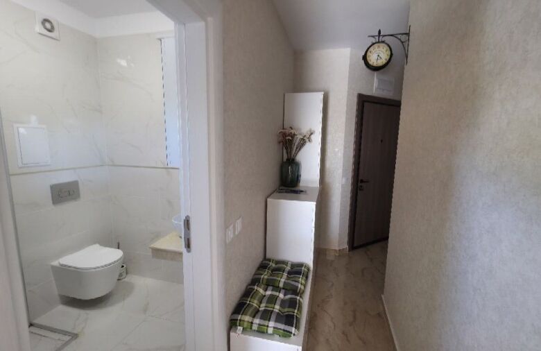 Bright interior of a luxury penthouse with a large terrace and scenic views in Aphrodite Green, Sunn.