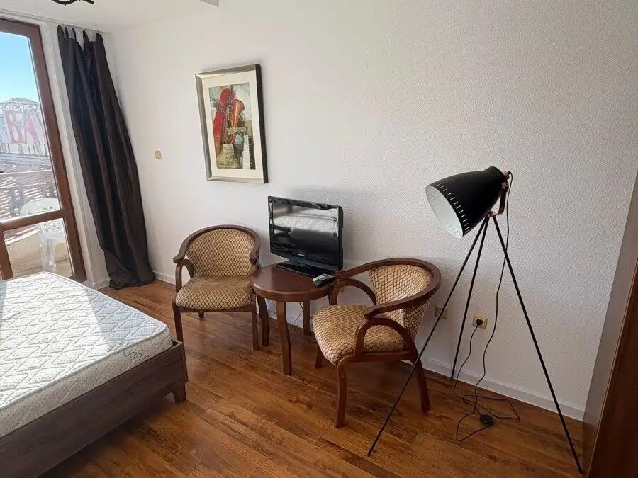 Bright studio with sea and pool views in Panorama Bay 2, St. Vlas, 41 sq.m.
