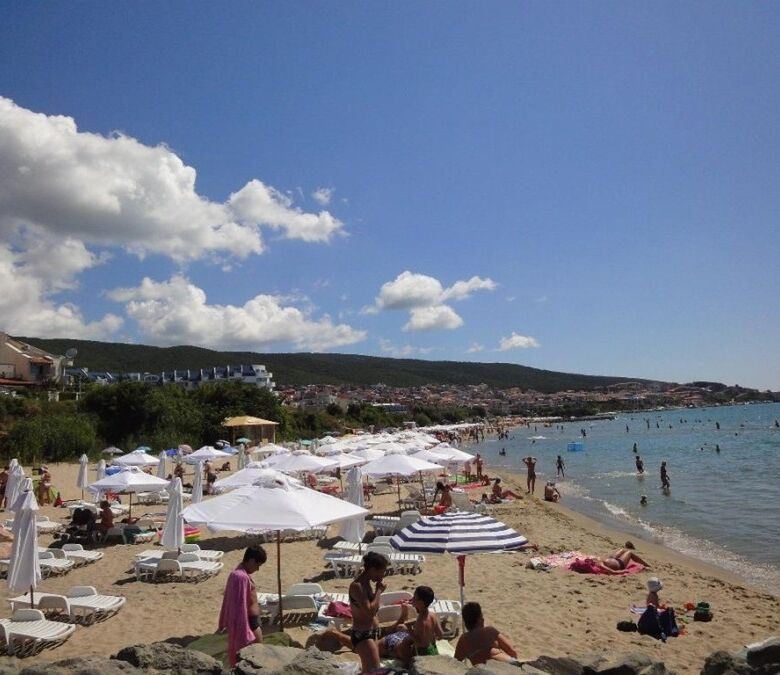 Sea and pool view studio apartment near the beach in St. Vlas, Bulgaria.