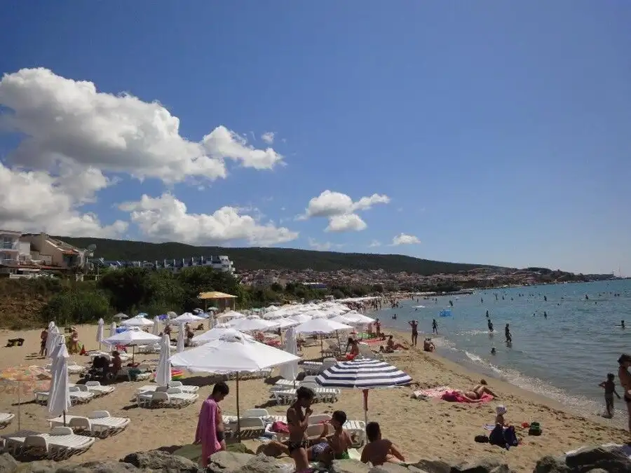 Sea and pool view studio apartment near the beach in St. Vlas, Bulgaria.