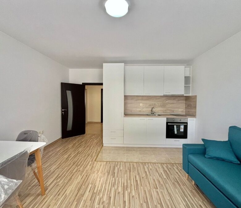 Ground floor 1-bedroom apartment in Ravda, 68 sq.m., close to the sea, with a living area, kitchen,.