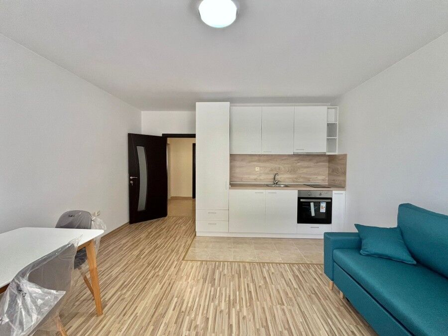 Ground floor 1-bedroom apartment in Ravda, 68 sq.m., close to the sea, with a living area, kitchen,.