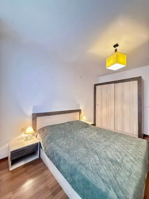 Comfortable bedroom with sea views in Villa Aqua, Sveti Vlas, close to the beach.