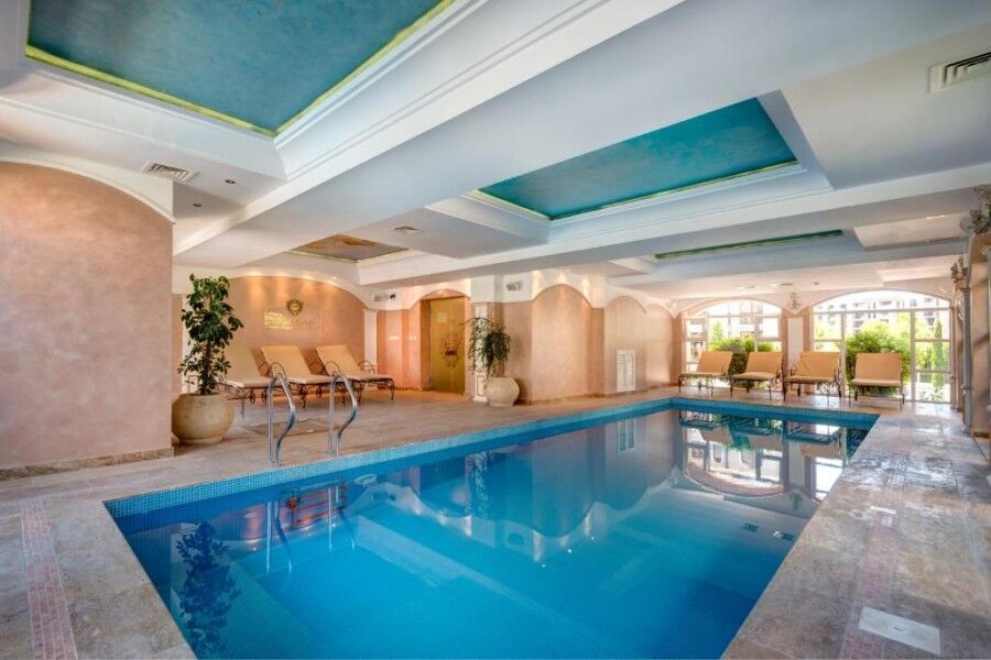 Indoor swimming pool at Izida Palace Spa, Sunny Beach.
