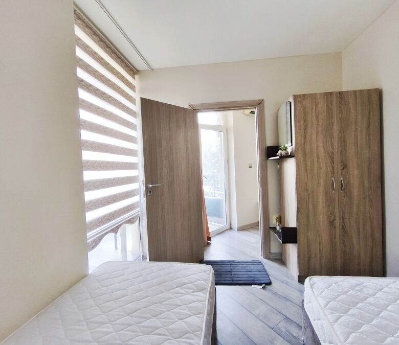 Interior view of renovated 1-bedroom apartment in Semiramida Gardens, Sunny Beach.