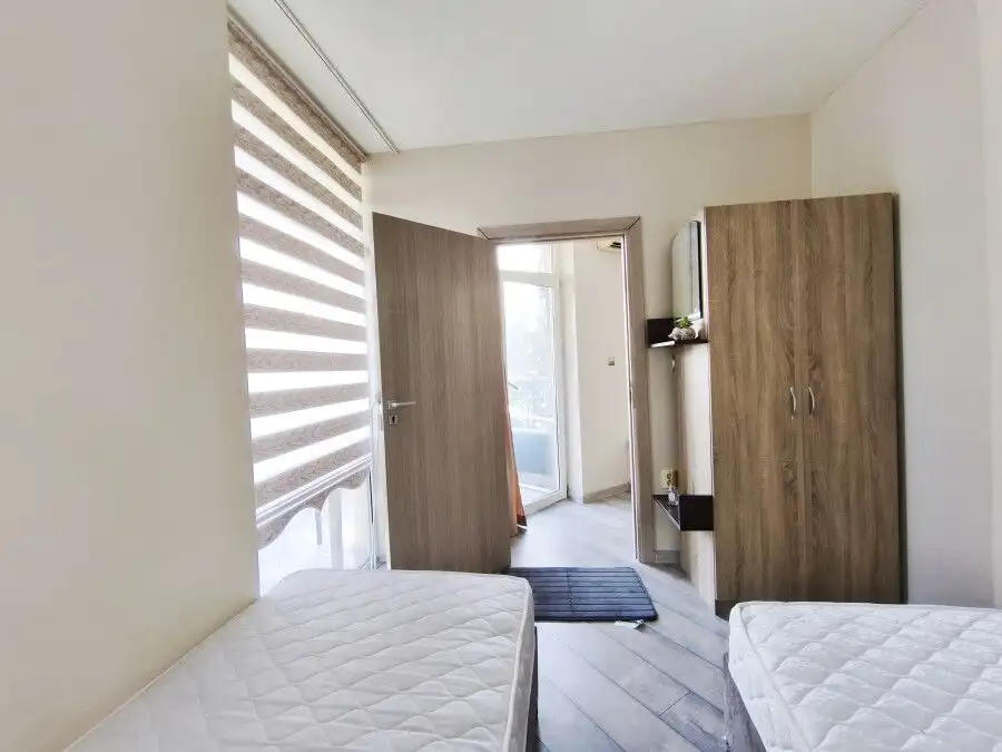 Interior view of renovated 1-bedroom apartment in Semiramida Gardens, Sunny Beach.