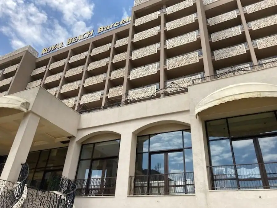 Modern 1-bedroom apartment in Barcelo Royal Beach hotel, Sunny Beach, with balcony views.