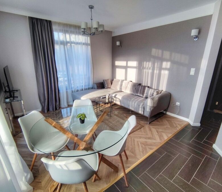 Bright 1-bedroom apartment with sea views, near the beach in Sveti Vlas.