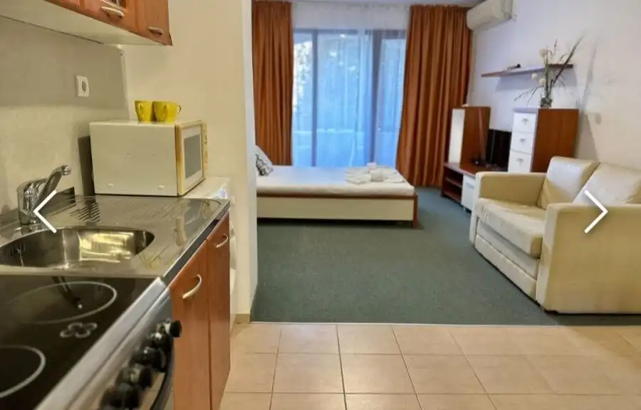 Interior view of a 1-bedroom sea front apartment with balcony in Marina Cape, Aheloy.