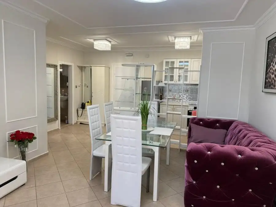 Bright, furnished 1-bedroom apartment in Kuban, Sunny Beach, with stylish decor and open-plan living.