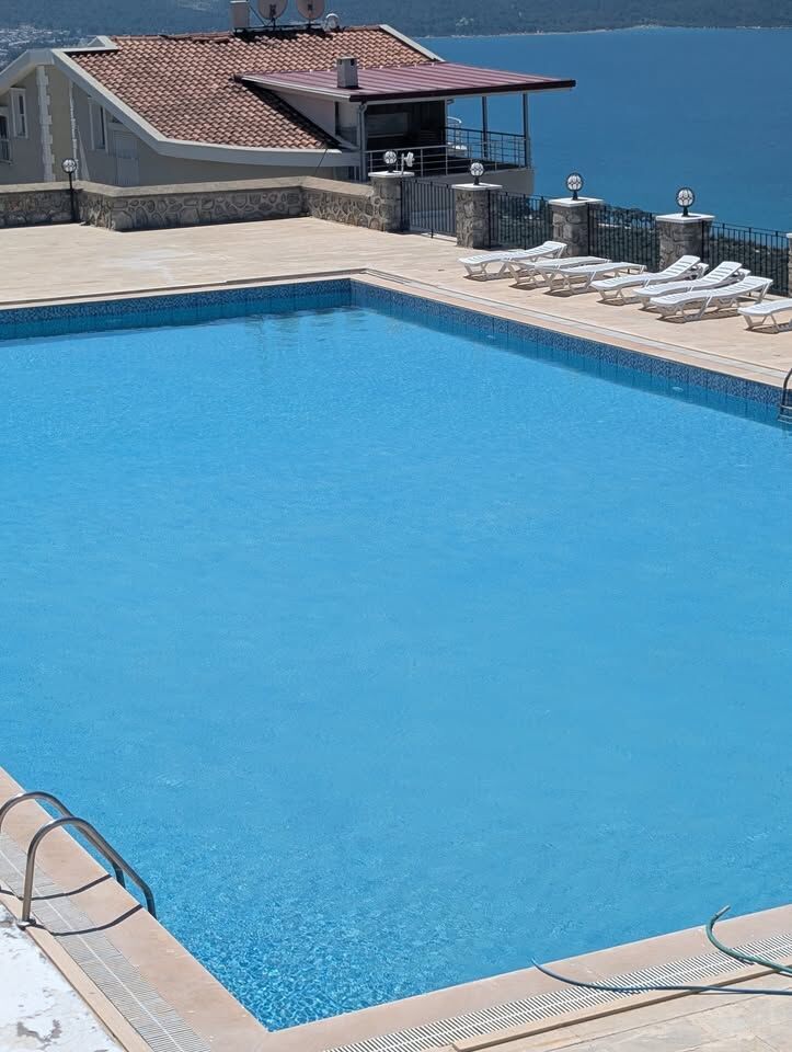 Pool with stunning sea views at Pearl Rock Retreat, Akbuk Didim, perfect for relaxing and enjoying t.