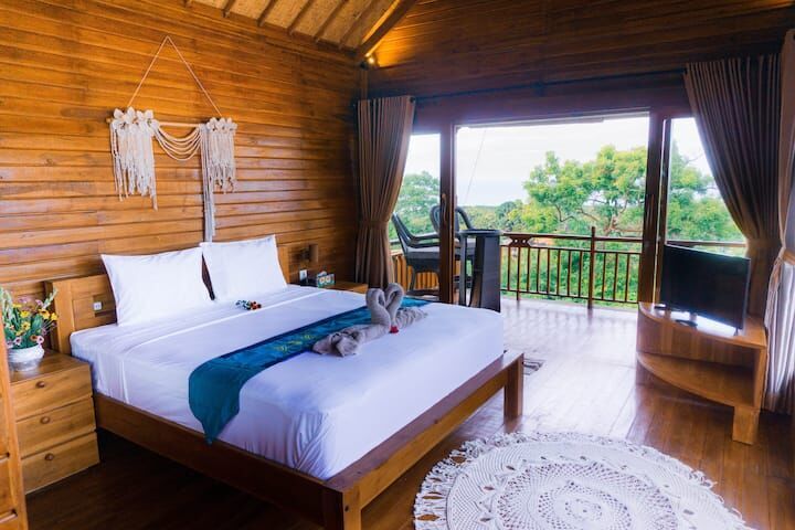 Hilltop Bali Villa with Stunning Views and Modern Interior.