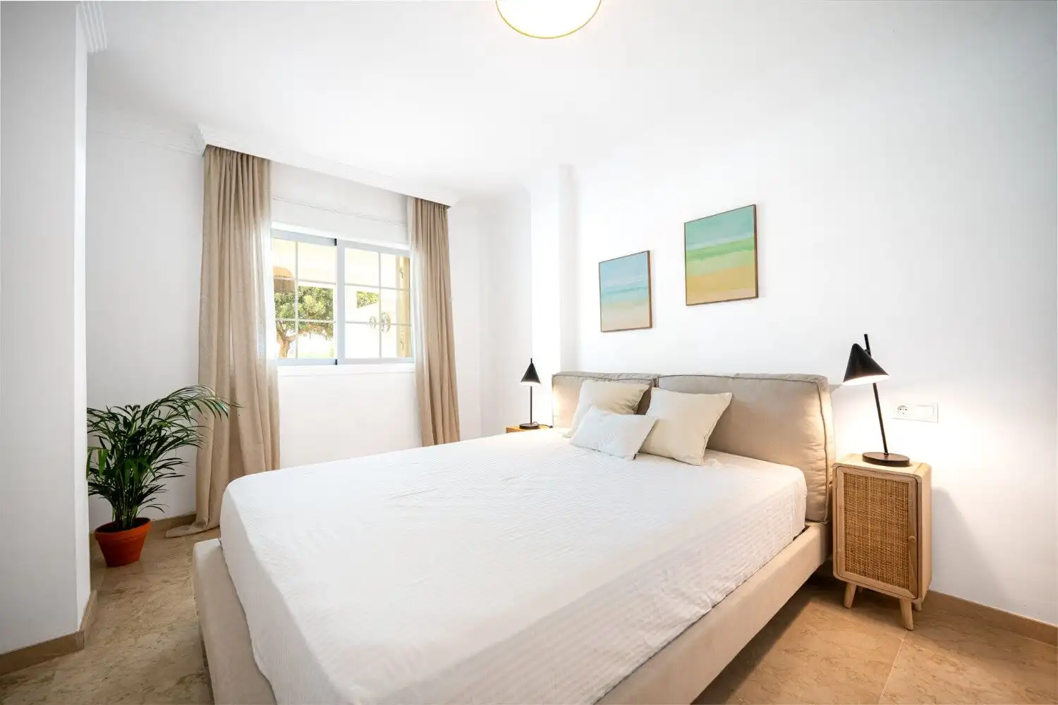 Beautifully renovated apartment in Marbella East with modern interiors and natural light.