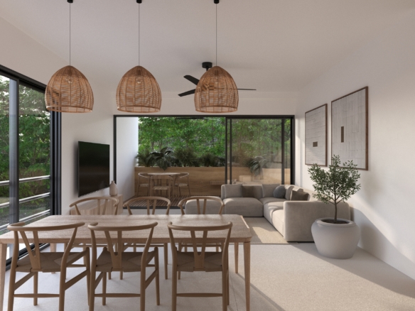 Ekua Render Type A 2 B.R Living room