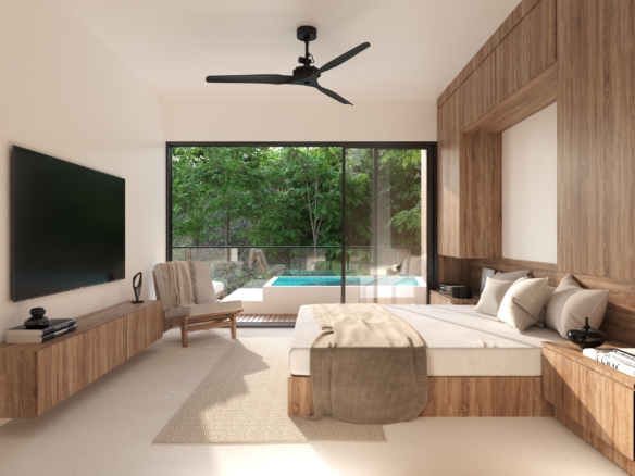 Ekua Render Type A 2B.R Master Bedroom