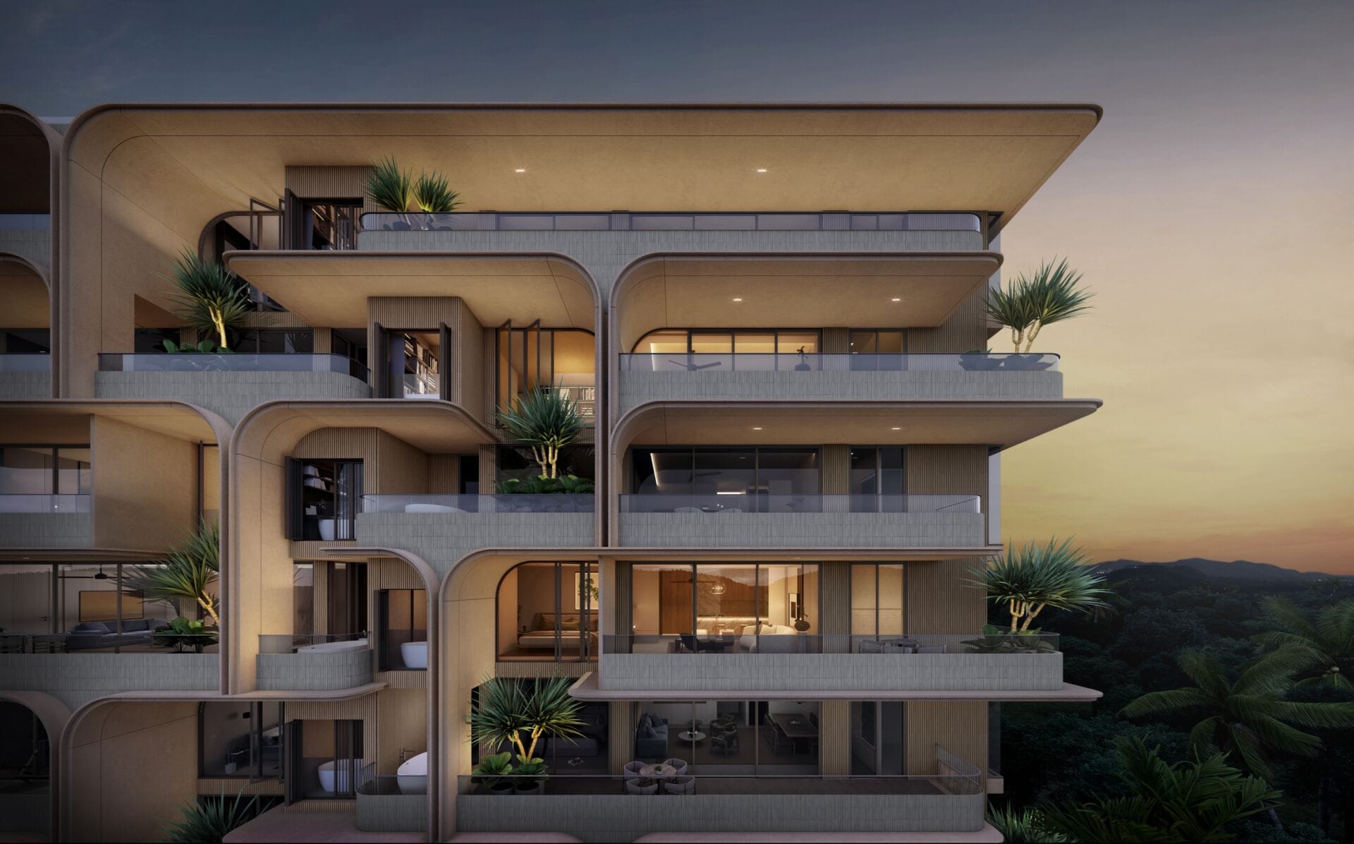 Facade-SURFHOUSE-Exterior-Evening-scaled-1