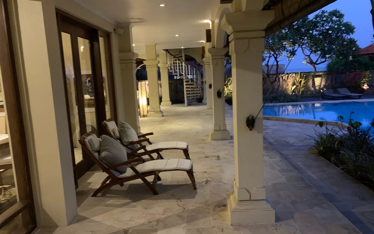 VTB main floor verandah at dusk